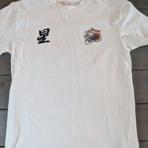 Converse Tiger Graphic Tee White Short Sleeve Size M